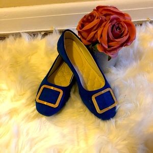 Royal blue flats